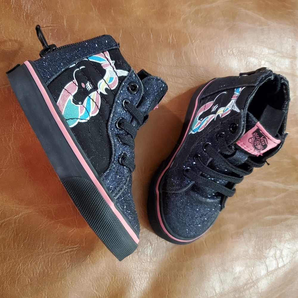 Vans High Zip Unicorn Skate Shoes